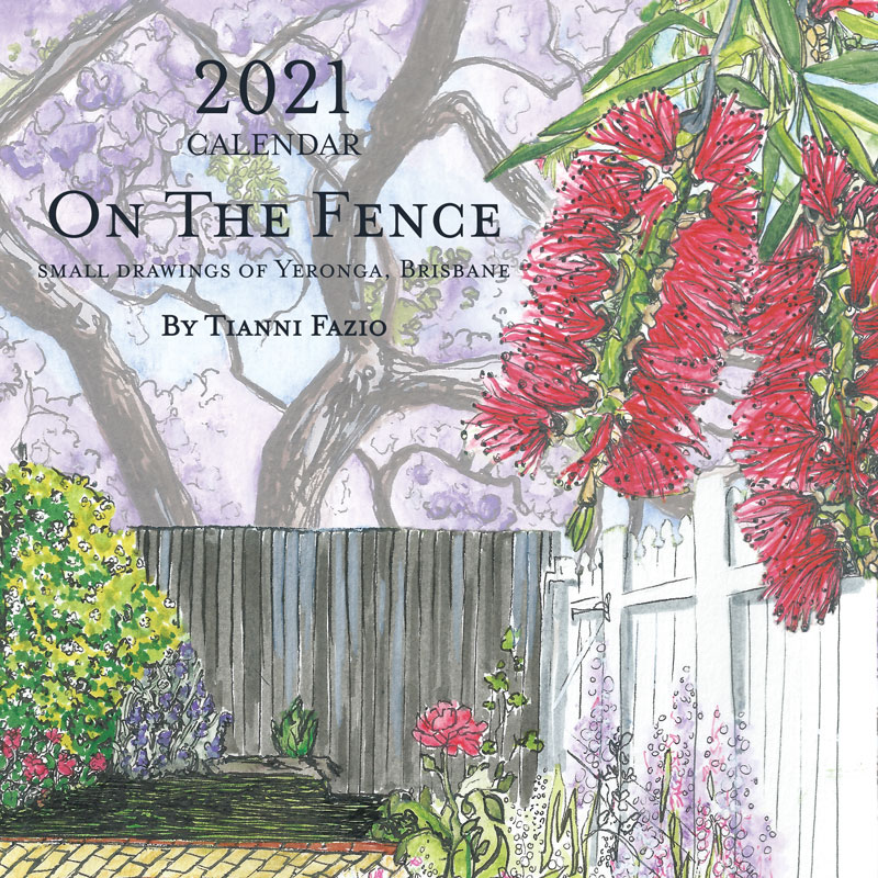 Cover of 2021 calendar titled 'Yeronga' by Tianni Fazio, our inaugural calendar celebrating the local neighbourhood.